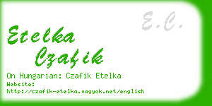 etelka czafik business card